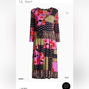 Johnny Was Tiered Tea Length Dress!!